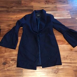 Wide sleeved pea coat